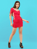 The Trendy Treasure - Radhella Women's Solid Red Bodycon Dress