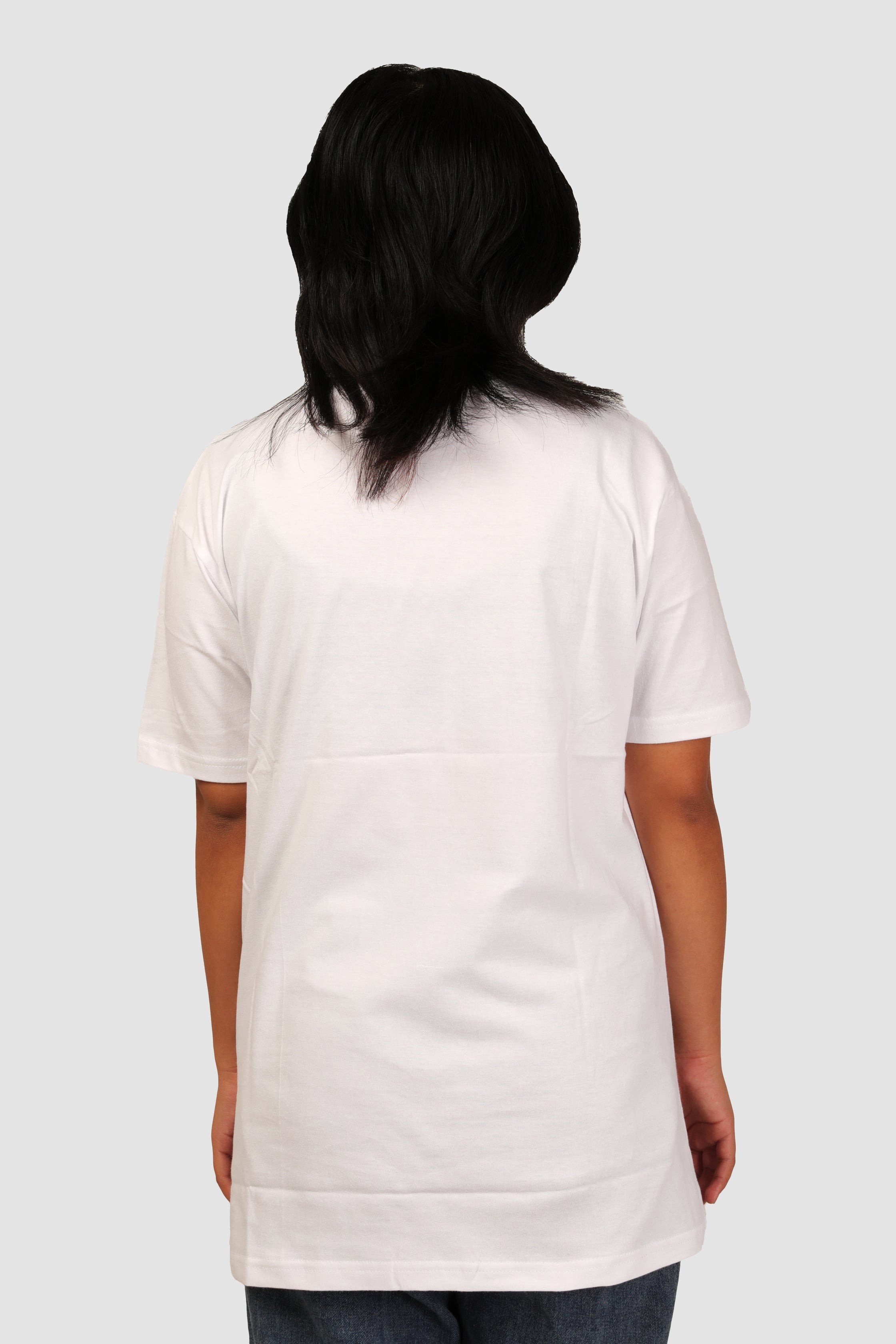 WHITE SOLID CREW NECK T-SHIRT
